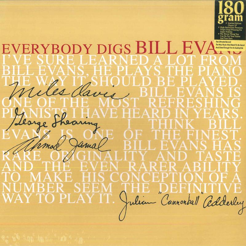 Виниловая пластинка BILL EVANS TRIO  Everybody Digs Bill Evans VNL12225LP DOMErmitage 2012 Европа Джаз