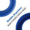 Sewing Bobbins Storage Box Silicone Rubber Round Ring Compact Lightweight Sewing Case Container Sewing Storage Tools (Blue)