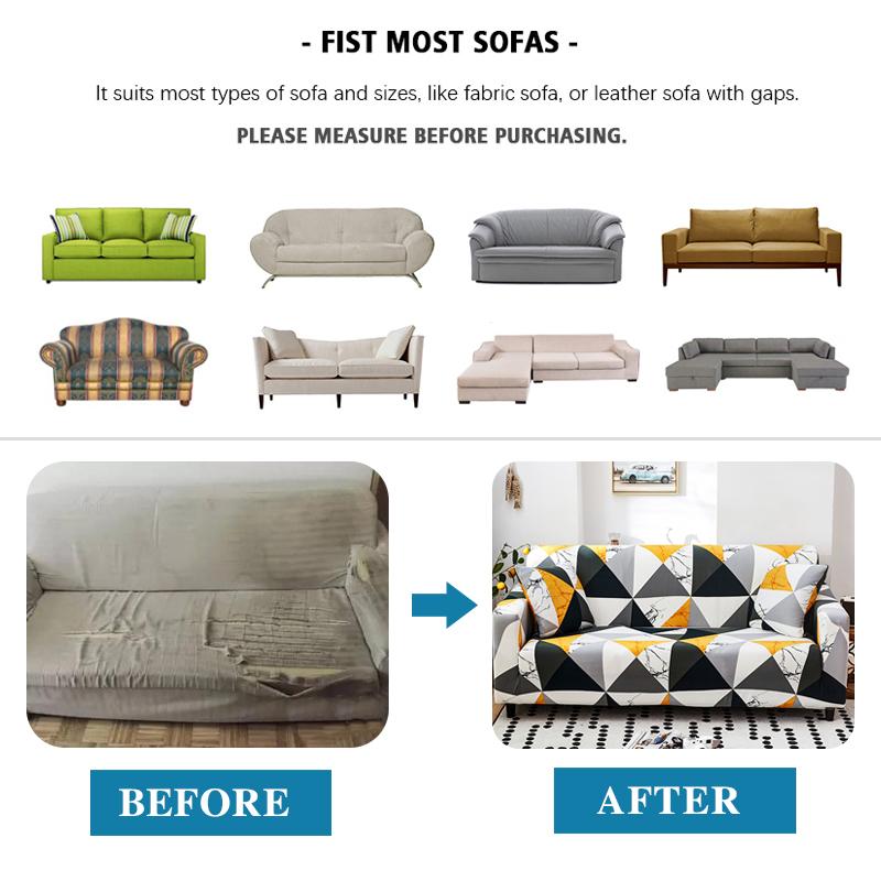 Stretch Couch Cover All-Inclusive Sofa Slipcovers For Kids Pets Washable Universal Furniture Protector With Elastic Bottom