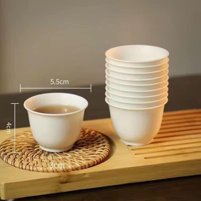 Youluo Eco-Friendly Rice Husk Disposable Gongfu Teacups