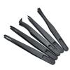 Anti-static Carbon Fiber Plastic Tweezers: Round & Wide Tip Clamps, Eco-friendly Insulation for Disassembly and Repair