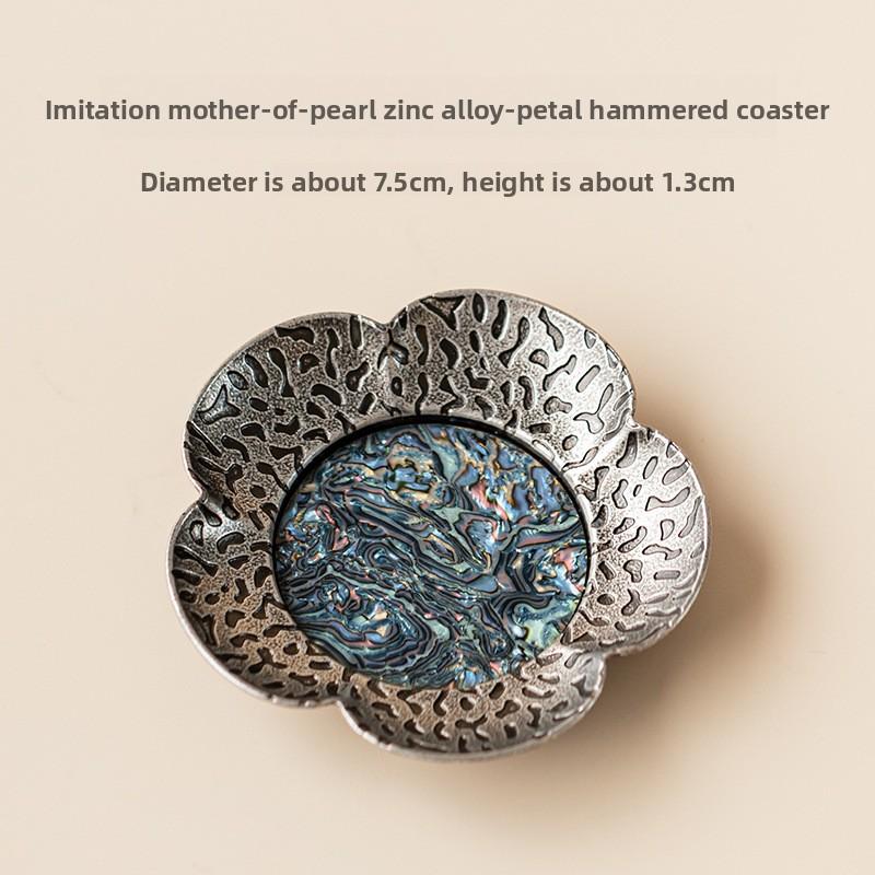 Thermal insulation pad, retro tea tray, light luxury, high-end sense, non-slip tea set, household thermal insulation pad