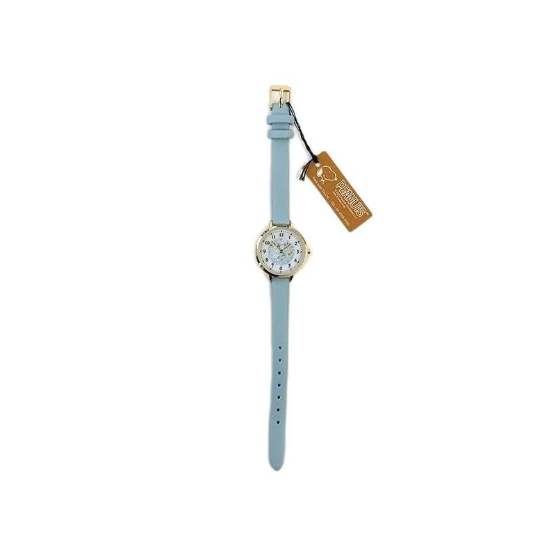 

[Field work] watch ladies snoopy analog leather belt watercolor illustration blue PNT033-3