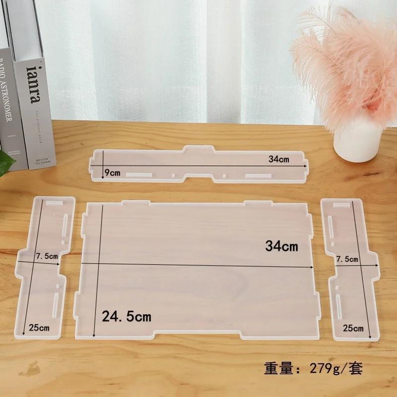 

Новый Полезный Сделай Сам Кристалл Эпоксидная Форма Настольный Органайзер для Папок Коробка для Хранения Силиконовая Форма Коробка для Канцелярских Товаров Набор Эпоксидной Смолы для Блокнота Товары для Дома A