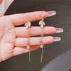 Female Niche Long Style Fashionable Temperament Leaf Tassel Earrings