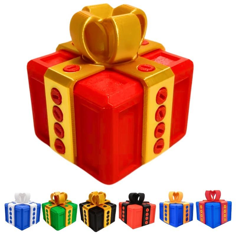 1PC 3D Printed Hollow Prank Gift Box with Screws - Realistic 3D Illusion Plastic Puzzle Cube Coin Container, Easy to Assemble Without Filling