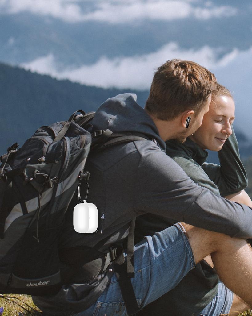 Husă pentru căști wireless SONY LinkBuds Open YAJOJO Husă de încărcare cu carabinier și breloc Husă de protecție din silicon Prevenirea căderilor