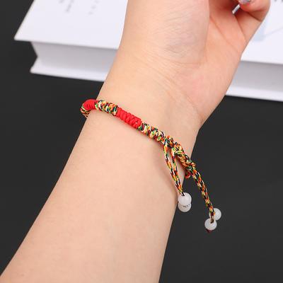 Lucky Weaved Bracelet Handmade Buddhist Knots Rope Bracelet Tibetan Jewelry Gift