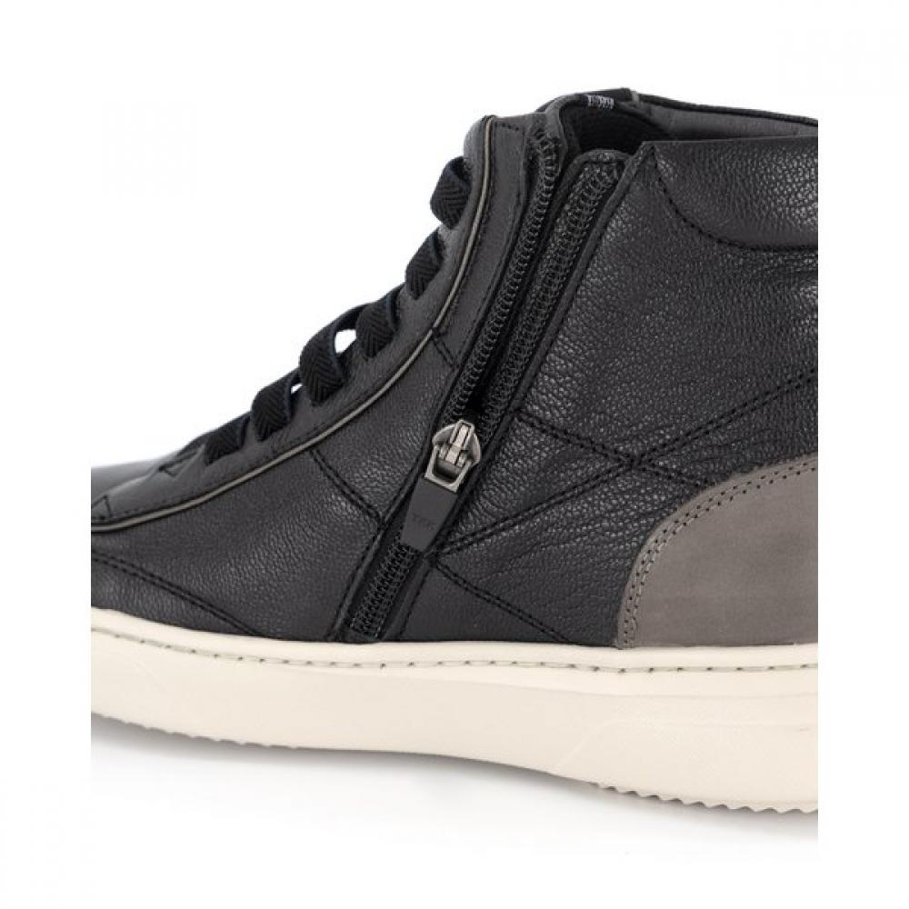 Daks Leather Combi Banding Top Sneakers Dlb118 Black