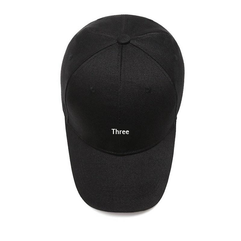 Hat Trendy Simple Three Horizontal Bars Summer Baseball Men Women'S Fashion Leisure Sunshade Cap
