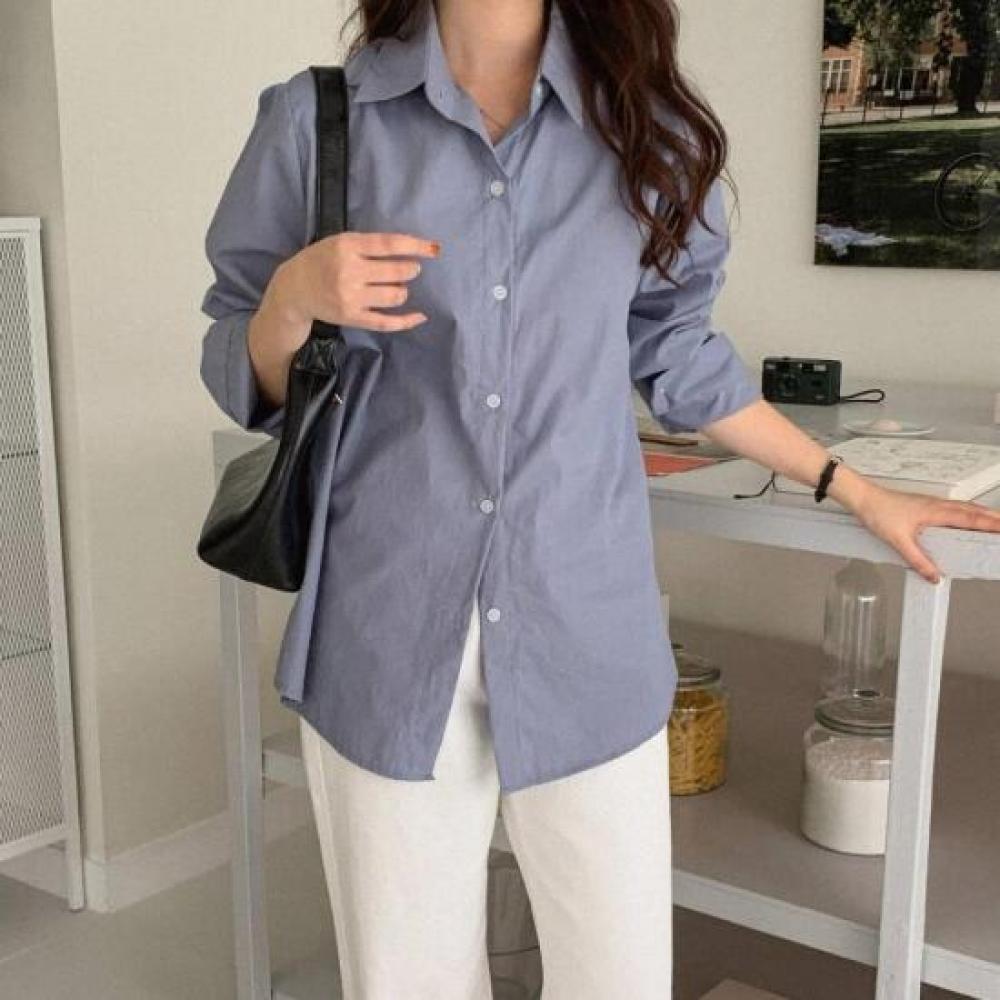New Arrivals Open Run Women Cotton Shirt Basic Fit Solid Peach Color