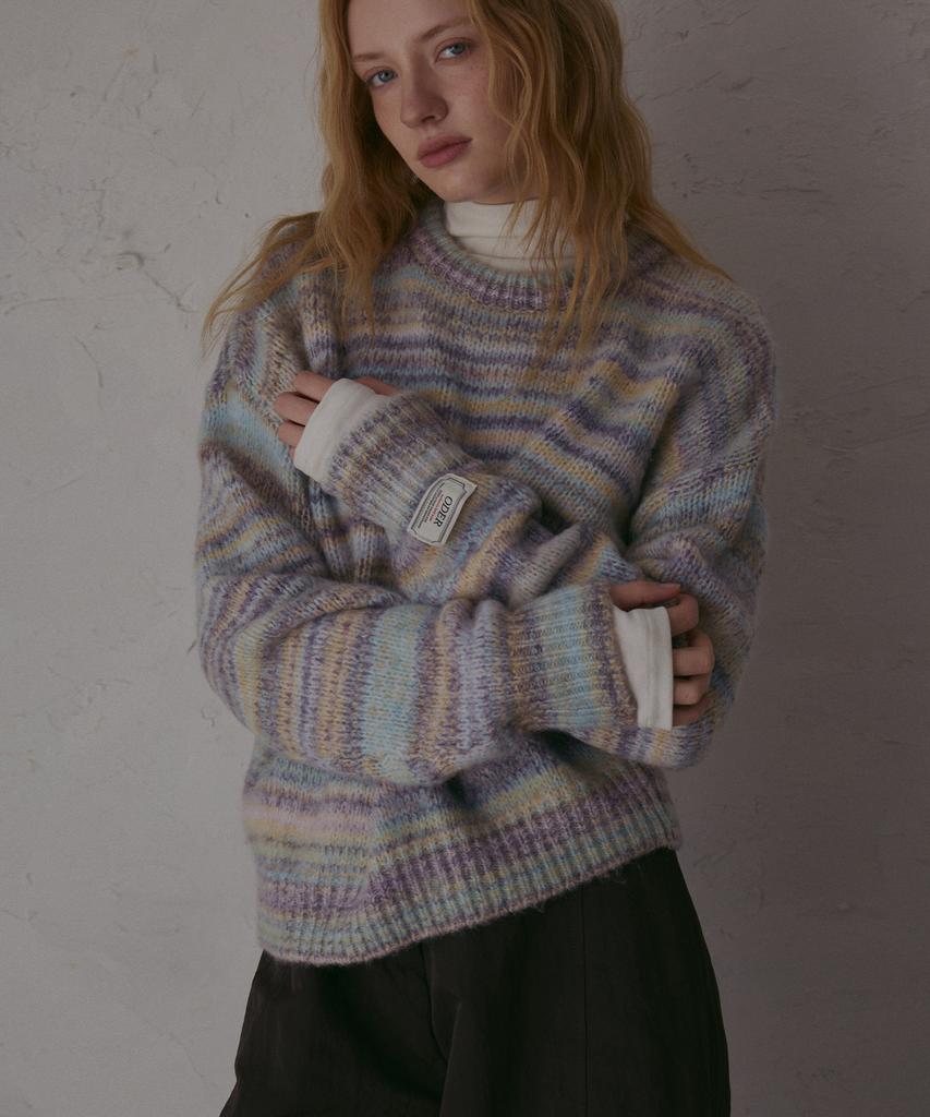 ODER Multi-Stripe Wool Pullover - Mint