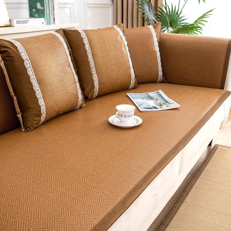 Rattan Mat Sofa Cushion Summer Non-Slip Mat Seat Cushion Ice Cushion Sofa Cover Summer Modern Ice Rattan Mat Seat Cover