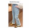 Girls' Spring & Autumn 2025 Flared Jeans: New Casual Trousers for Baby Girls