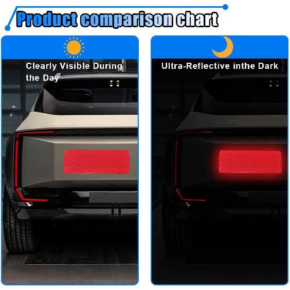 20PCS Car Safety Reflective Stickers, Waterproof Warning Reflective Tape, Night Visibility Reflective Strips for Trailers, Motorcycles, Bicycles,