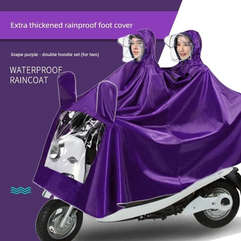 Regenpak voor Elektrische Fietsen, Motoren en Scooters; Poncho voor volwassenen, voor één of twee personen, Unisex