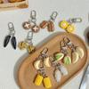 Car Keychains Food Series Pendant Bag Pendant PVC Keychain Funny Simulation Food Keychain  Men