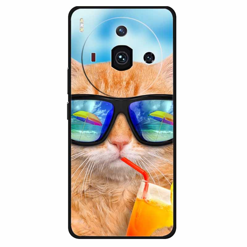 Für Nubia Z50S Pro Hülle Mode Schutz Silikon Bemaltes TPU Hülle für ZTE Nubia Z50S Pro 5G Cover NX713J Süß Weich Löwen