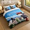 3Pcs Bedding Set Custom Name Text, 1 Sheet 2 Pillowcases Home Bed DecorKiki's Delivery Service Jiji