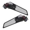 Sport Motorrad Links Rechts Seite Flügel Spiegel Schwenk Rückspiegel mit LED Lichter Ersatz