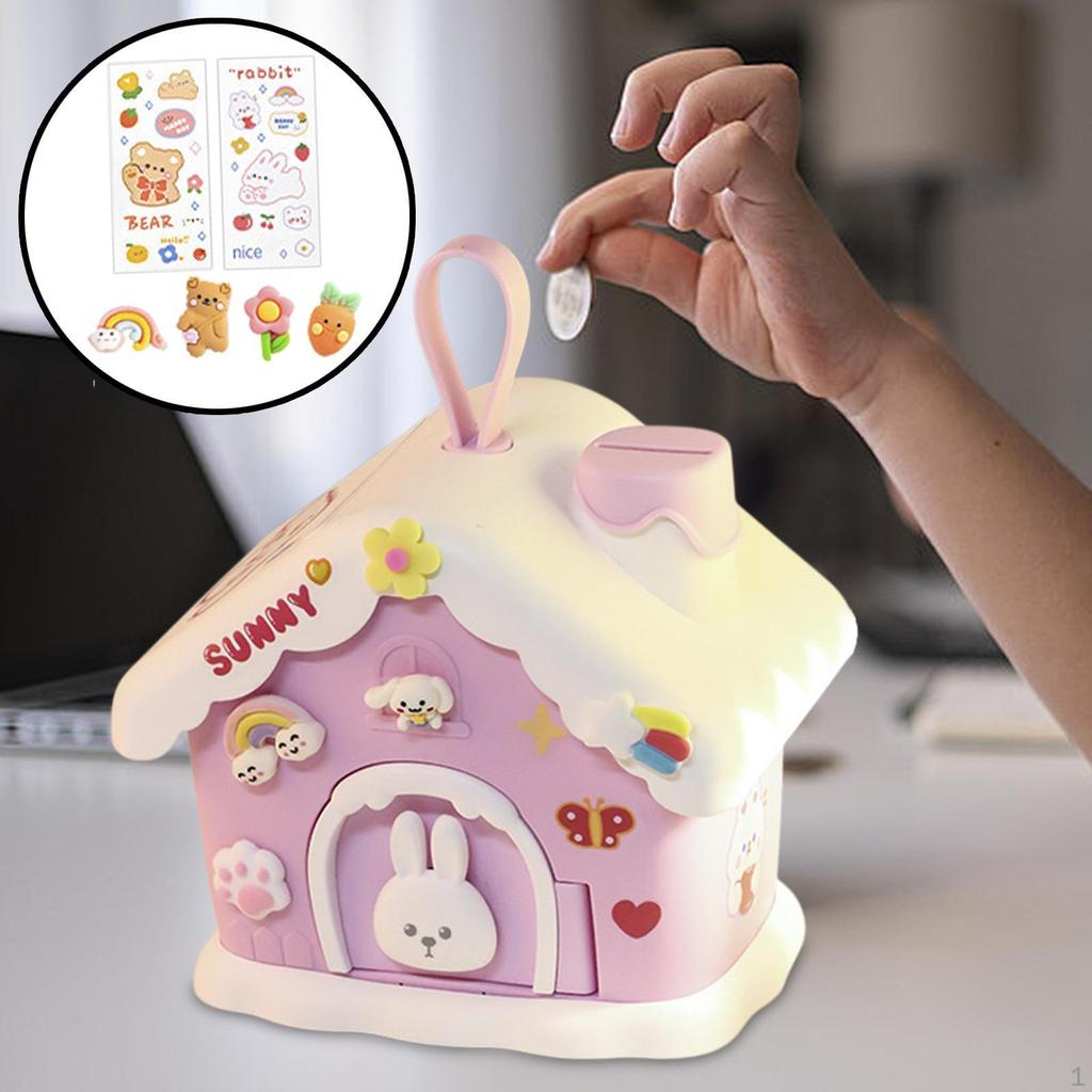 Cartoon House Money Bank for Children, Savings Jar Gift