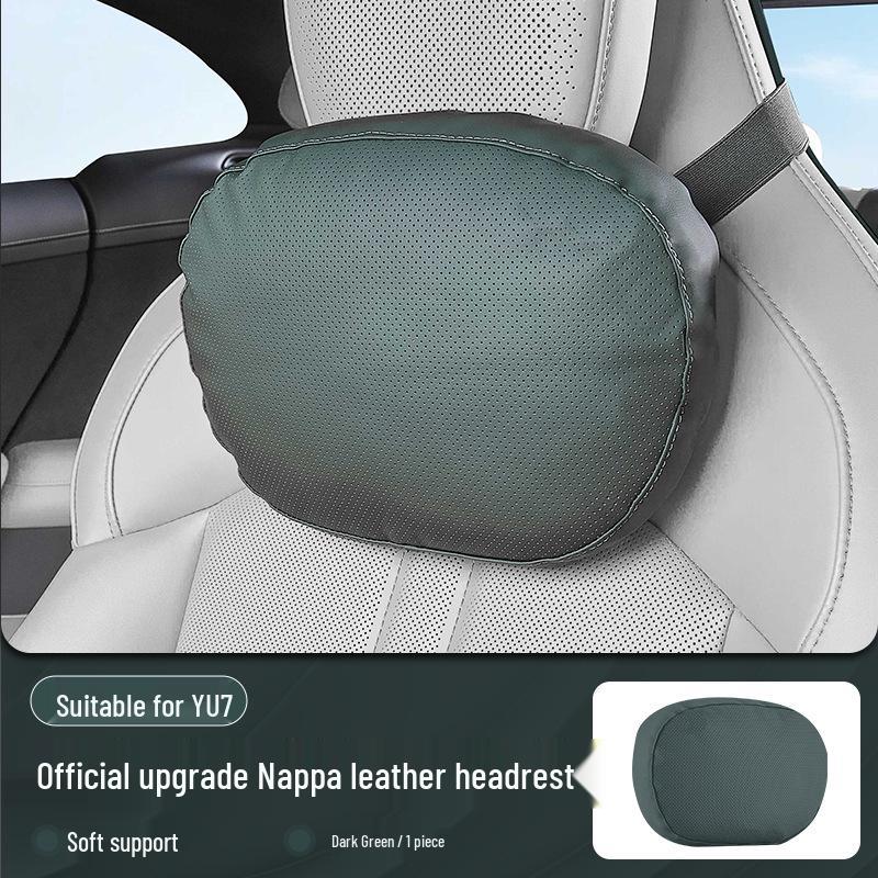 Xiaomi SU7/Ultra/YU7 Magnetic Headrest Neck & Lumbar Support Leather Cushion