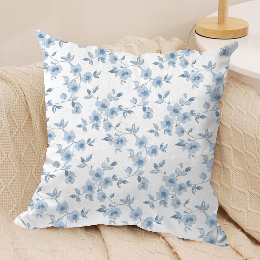 Fashion Small Florals Cushion Cover Pillowcase Ultra Soft Skin Friendly Fabric Cloud Like Comfort & Concealed Zipper