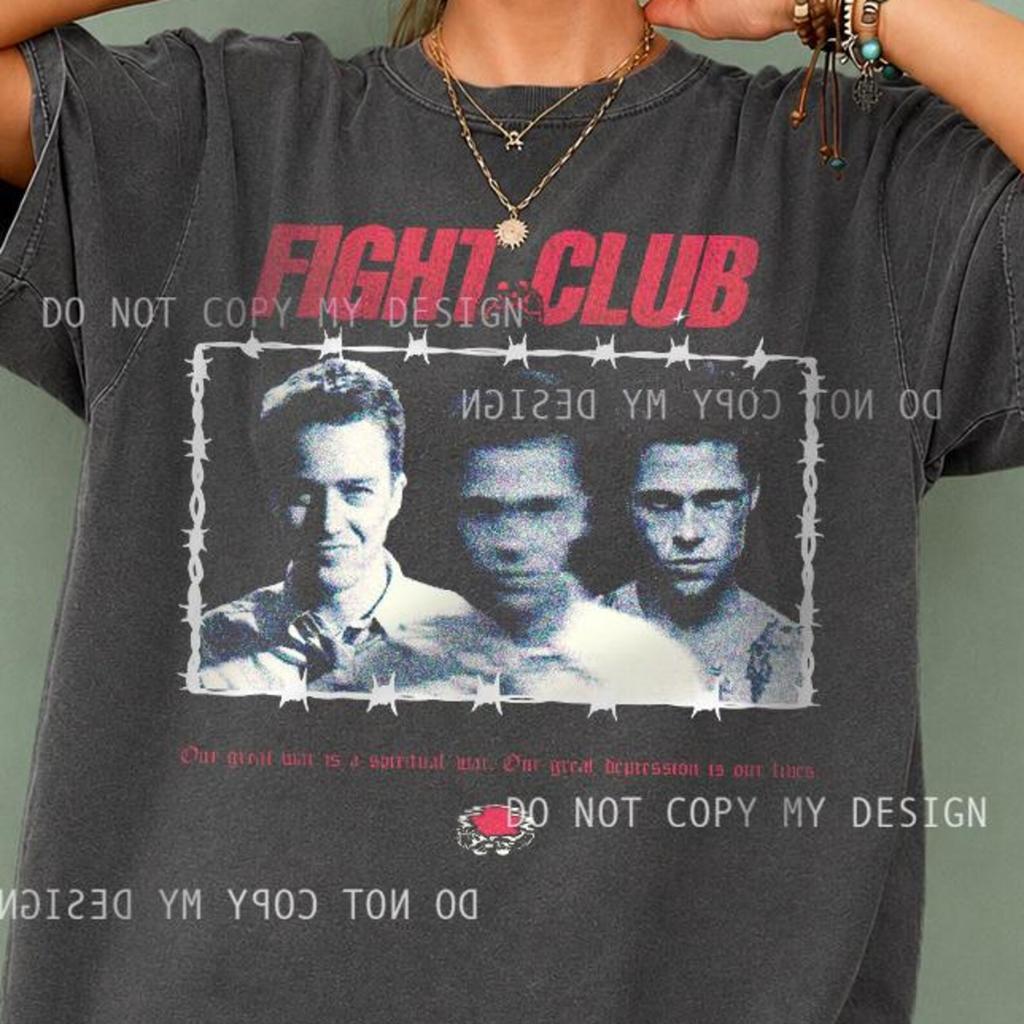 Limitiertes Fight Club Shirt für Unisex, Retro 90er Jahre Film Shirt, Kult Klassiker Oversized T-Shirt