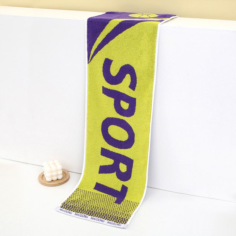 

Окрашенное в пряже чистое хлопковое спортивное полотенце 25 * 110 удлиненное хлопковое полотенце для фитнеса и марафона полотенце для бега 25*110