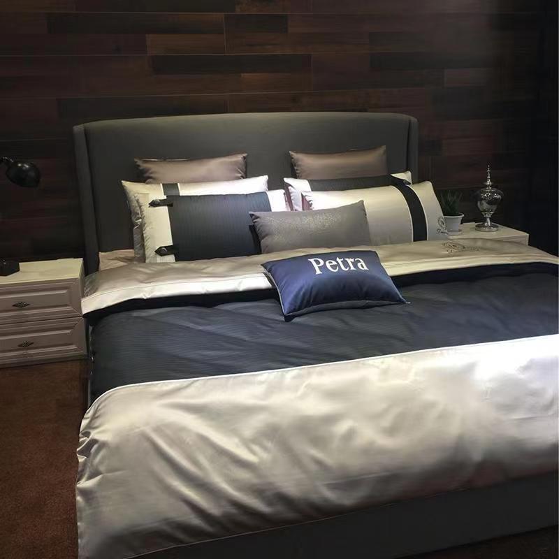 Duży rozmiar/rozmiar queen/pełny rozmiar prześcieradło na kołdrę zestaw poszewek gruba bawełna sypialnia Hotel biznes haft prosta pościel wysokiej jakości