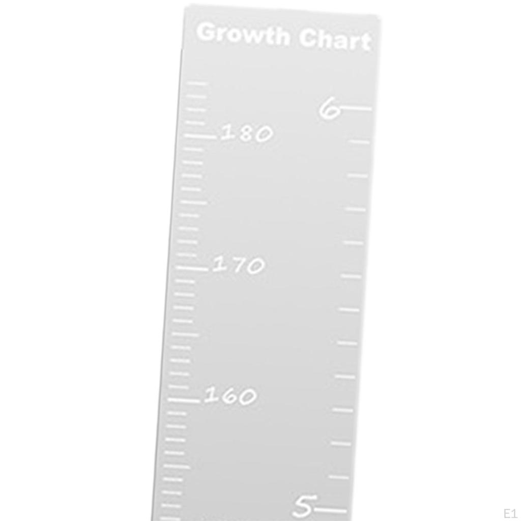 Acrylic Kids Growth Chart Mirror DIY Splicing 120cmx15cm for Bedroom with Stickers Height Ruler