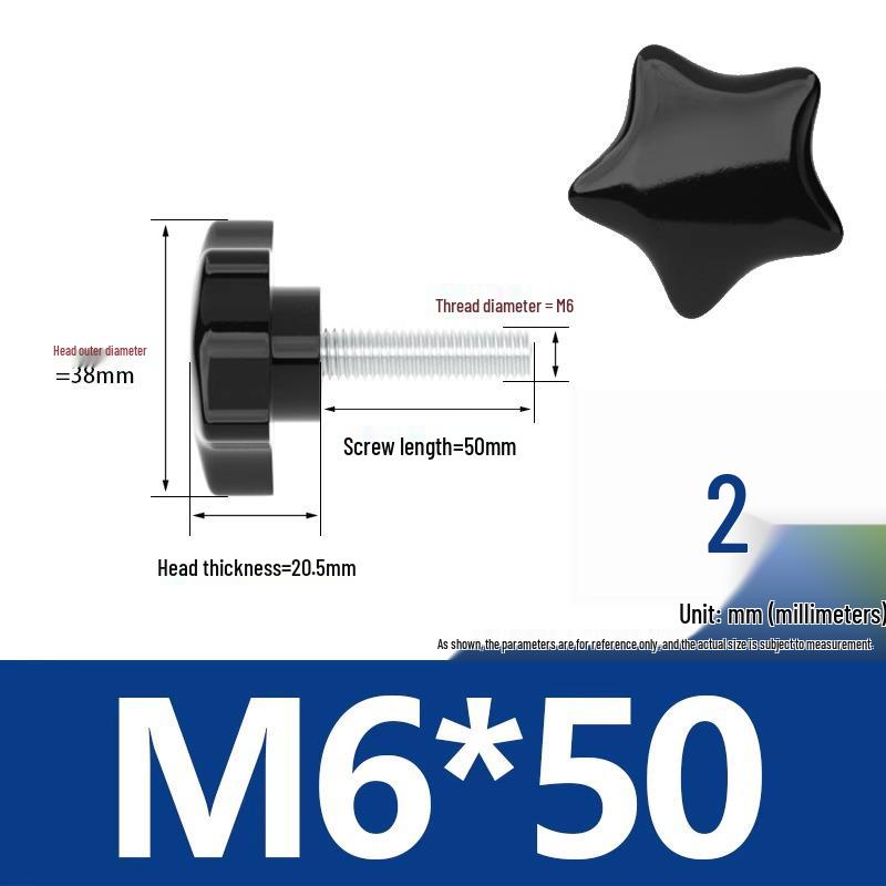 Švestkový květ Hvězdicovitá bakelitová šroubovací rukojeť (M6/M8/M10)