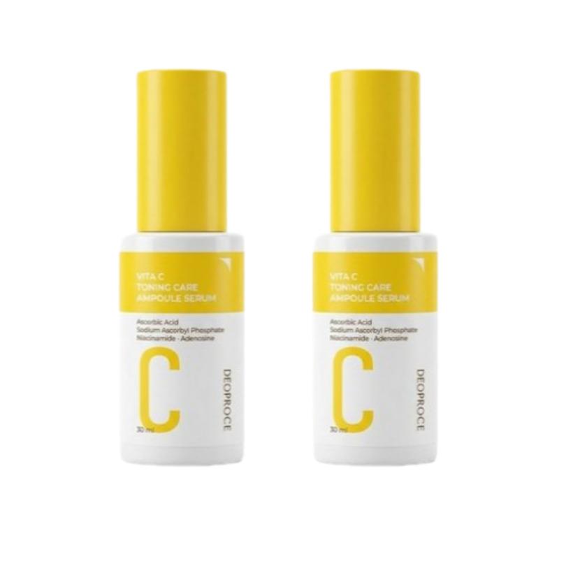 Deoproce Vita C Toning Care Ampoule Serum 30ml 2ea Korea Beauty