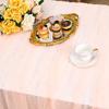 3D Pearl Beaded Mesh Wedding Dress Table Runner