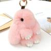 Mengmengtu Plush Rabbit Charm - Cute Faux Fur Keychain Pendant