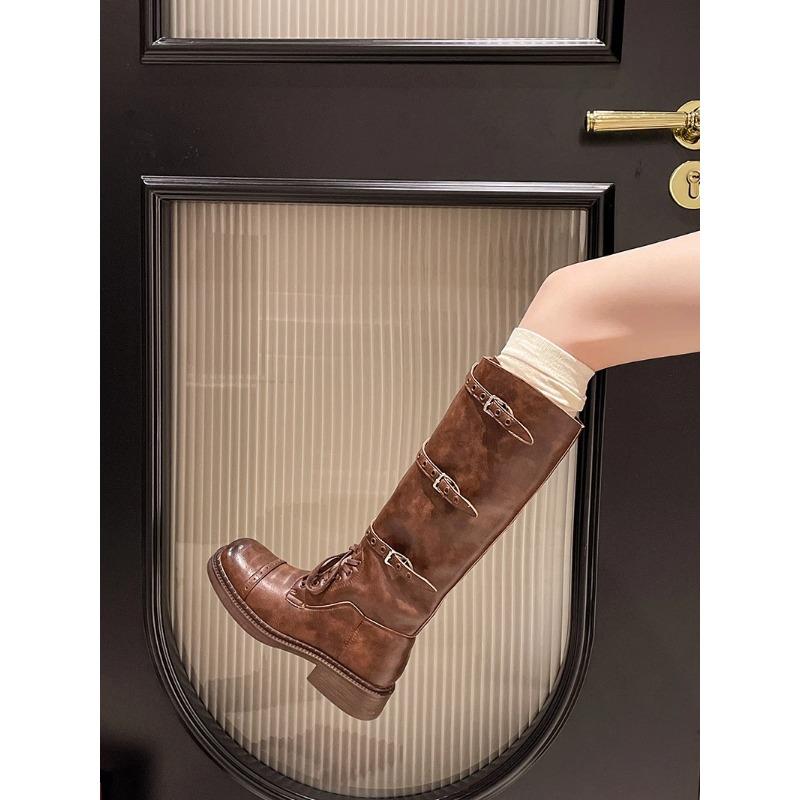 Vintage Briti Sle Boots Retro Worn-In Design Western Desert Cowboy Boots Women'S Ort Booties With Bule Detail