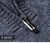 Men's 100% Merino Wool Half-Zip Pullover Sweater - Warm Winter Wear for Middle-Aged Men