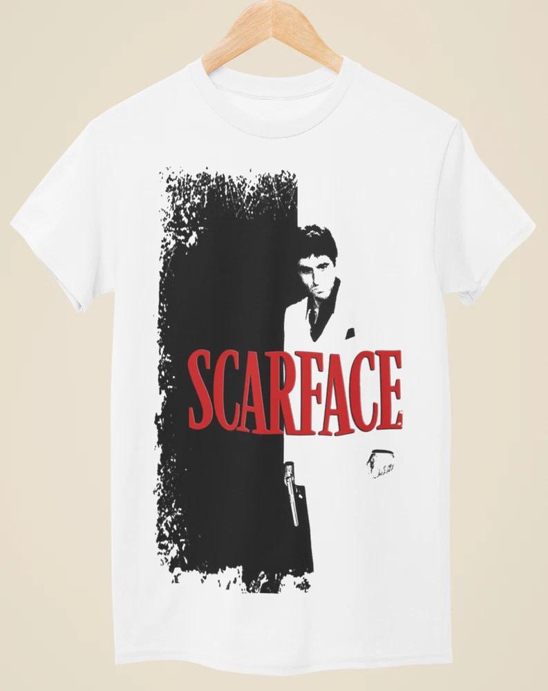 Scarface Movie Poster Inspired Unisex White TShirt S