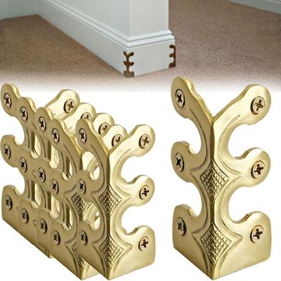 38640 Pcs Corner Protectors with Screws Vintage Style Solid Metal Baseboard Corner