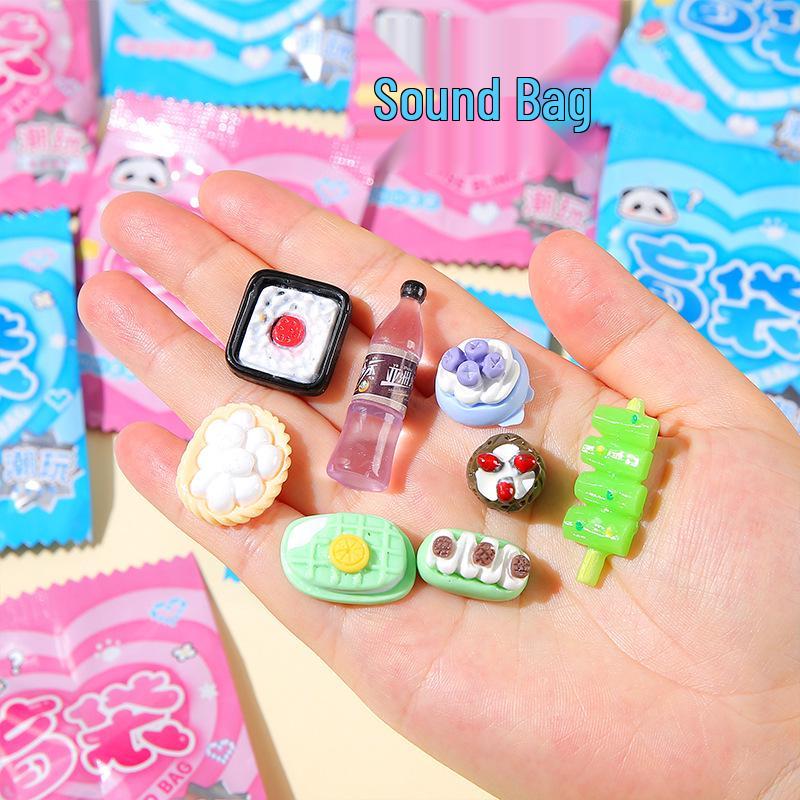 Miniature Food Toy Blind Bags: Simulated Supermarket Snacks and Wine Bottle Decorations