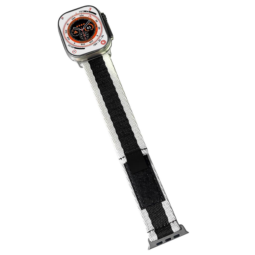 Do zegarka Apple Watch 10 46 mm/Ultra 2/Ultra 49 mm/9 8 7 45 mm/SE (2023) SE (2022) SE 6 5 4 44mm/3 2 1 42mm Pasek do zegarka z płótna w kontrastowym kolorze