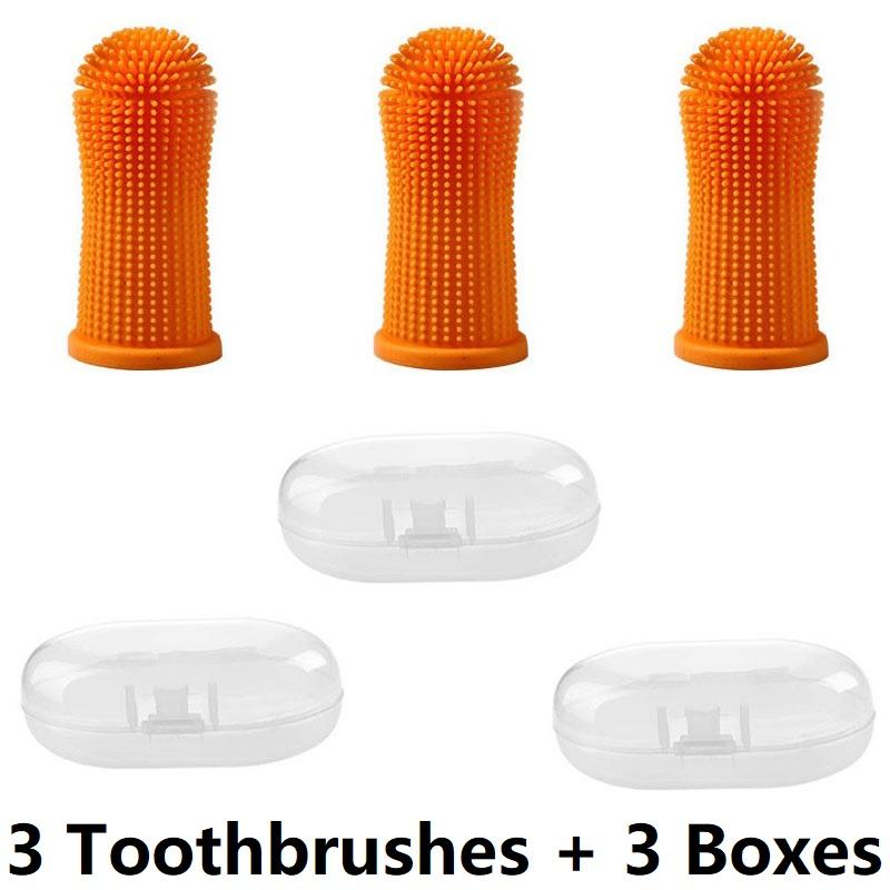 

3PCS Dental Cleaning Dog Teeth Cleaning Fingertips Small Dog Toothbrush for Washing The Dog s Teeth Pet Cat Toothbrush GYS02 3PCS