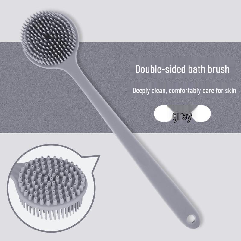 Double-Sided Extra-Long Silicone Bath Brush & Back Scrubber