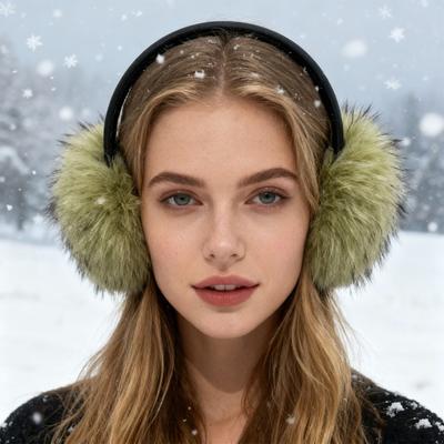 Ohrenschützer Faux Nerzfell Oversized Passform Weich Dick Flauschig Warm Ohrwärmer Herbst Winter Outdoor-Aktivitäten Ohrenschützer