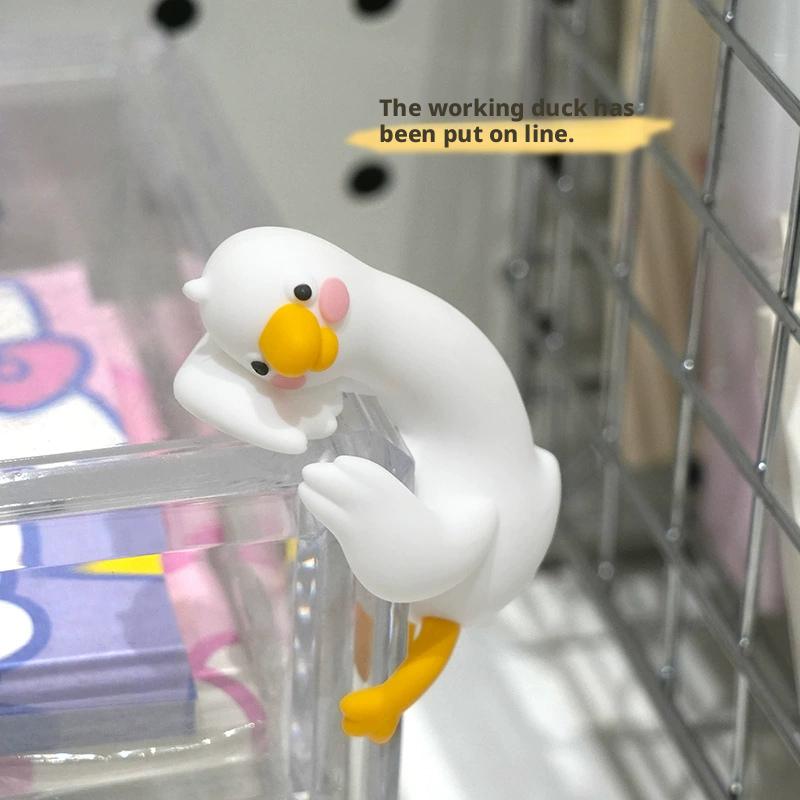 Harz Cartoon Tier Dekor für Schreibtisch Auto Armaturenbrett TV Monitor Geschenkidee Niedliche 3D Entenfigur Mini Harz Enten Ornament Verspielt