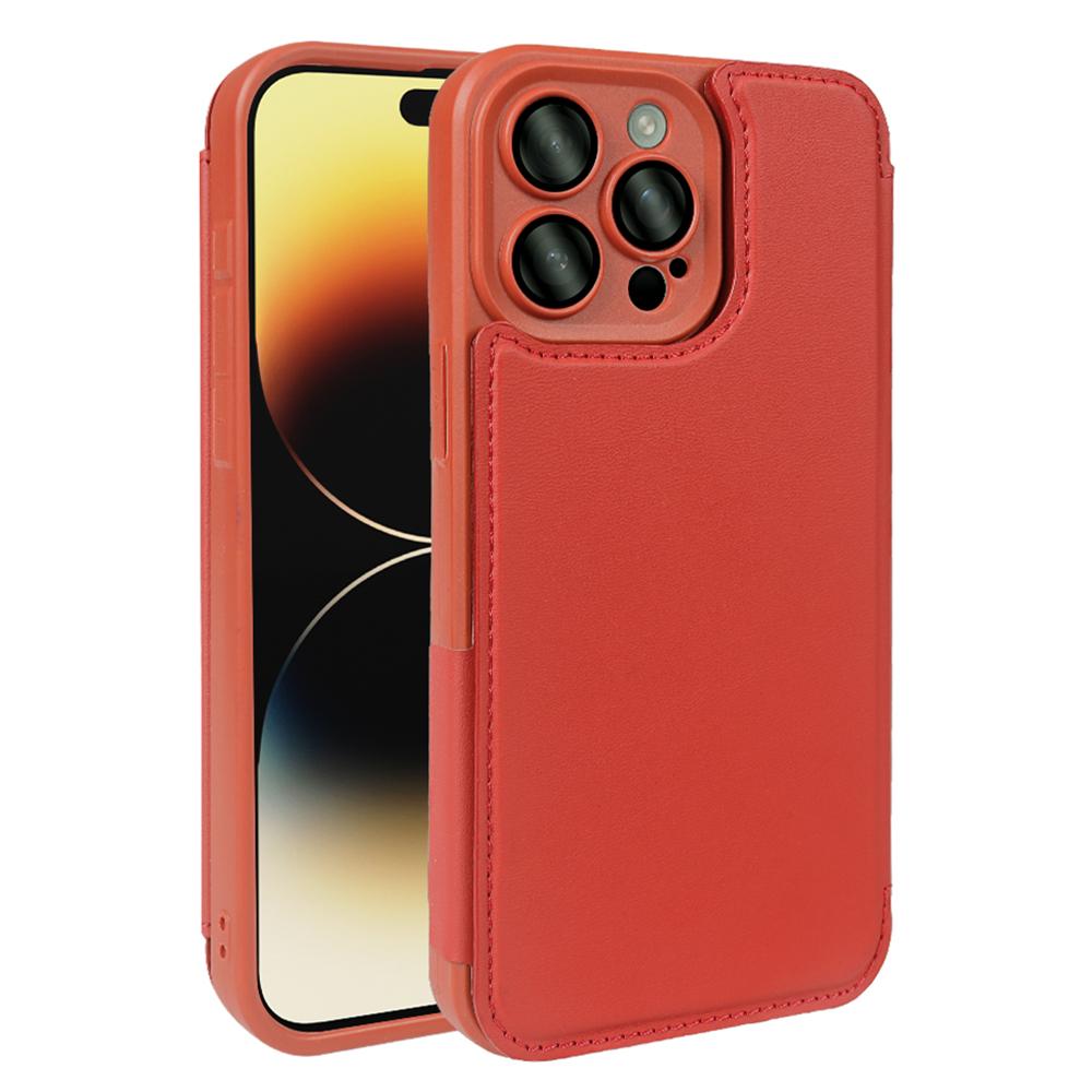 For iPhone 14 Pro Magnetic Case RCS Eco Friendly Flip Phone Cover with Kickstand RFID Blocking