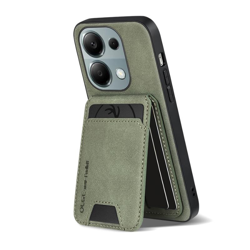 Solid Color Leather Wallet Card Slot Bracket Phone Case For Xiaomi 14T 13T 11T Pro Redmi Note 14 14C 13 13C 12 11 10 S Pro Cover