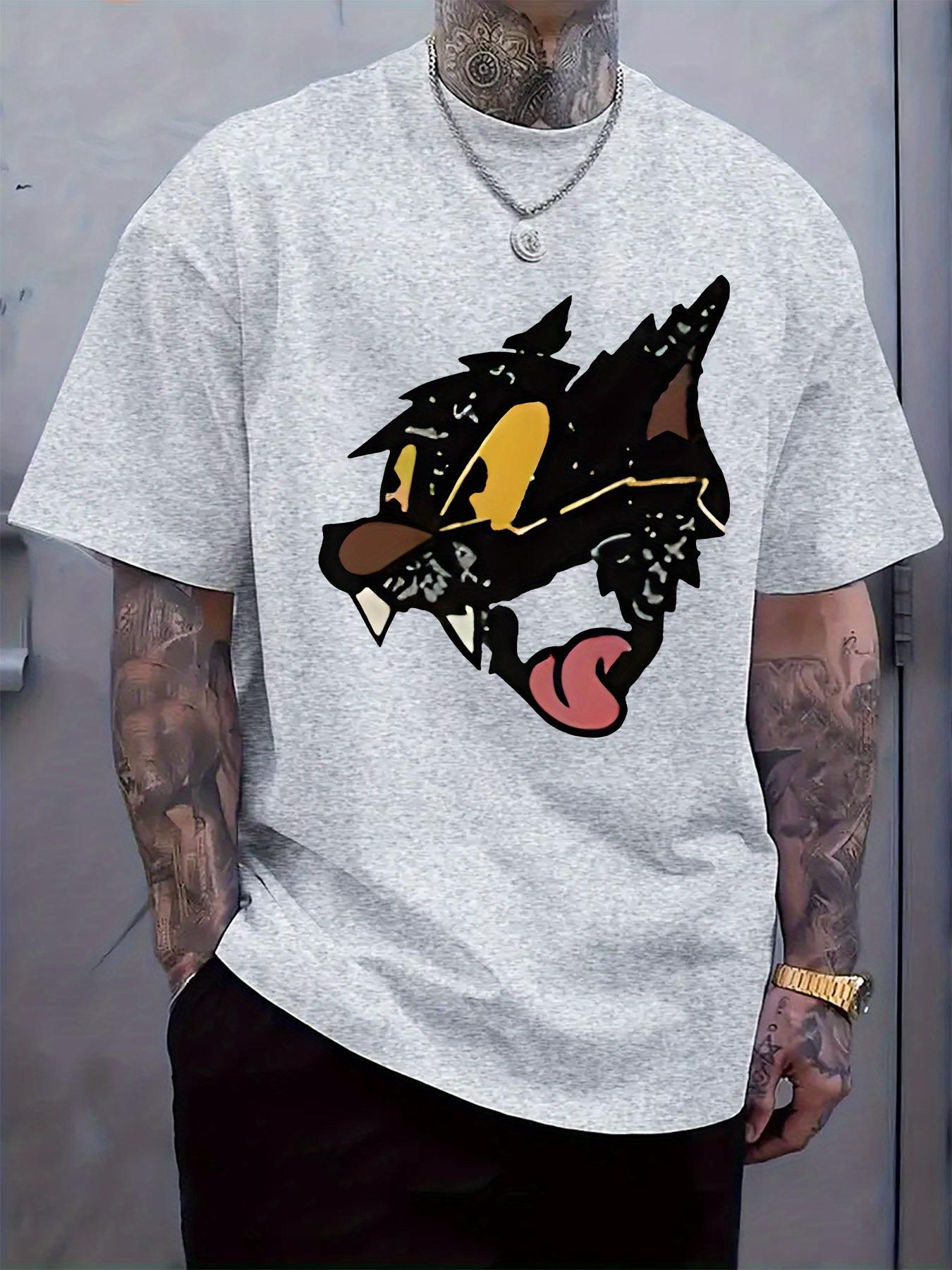 Black Cat Graphic Print Tshirt - 95% Polyester 5% Elastan... S