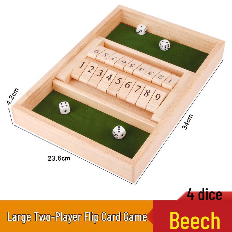 Children's Number Flip Card Game: Educational, Entertaining, Four-Sided Board & Drinking Game Props for Parties