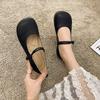 Single shoe women's 2025 spring/summer evening shoes new versatile soft leather bean flat shoes for women